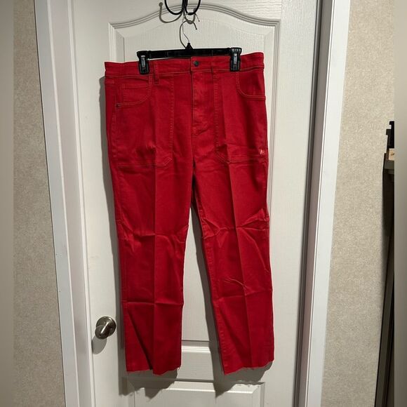 Sam Edelman NWT Crop red jeans 18/34 - Picture 1 of 8